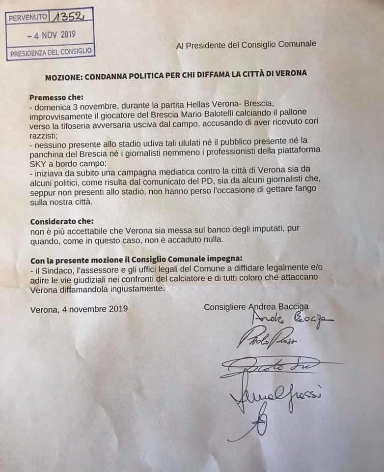 diffida contro balotelli