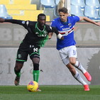 Un tempo per uno e zero gol: il Sassuolo in dieci resiste alla Samp
