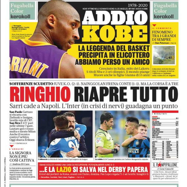 I giornali del 27 gennaio