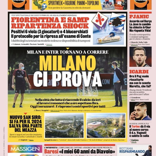 I giornali dell'8 maggio