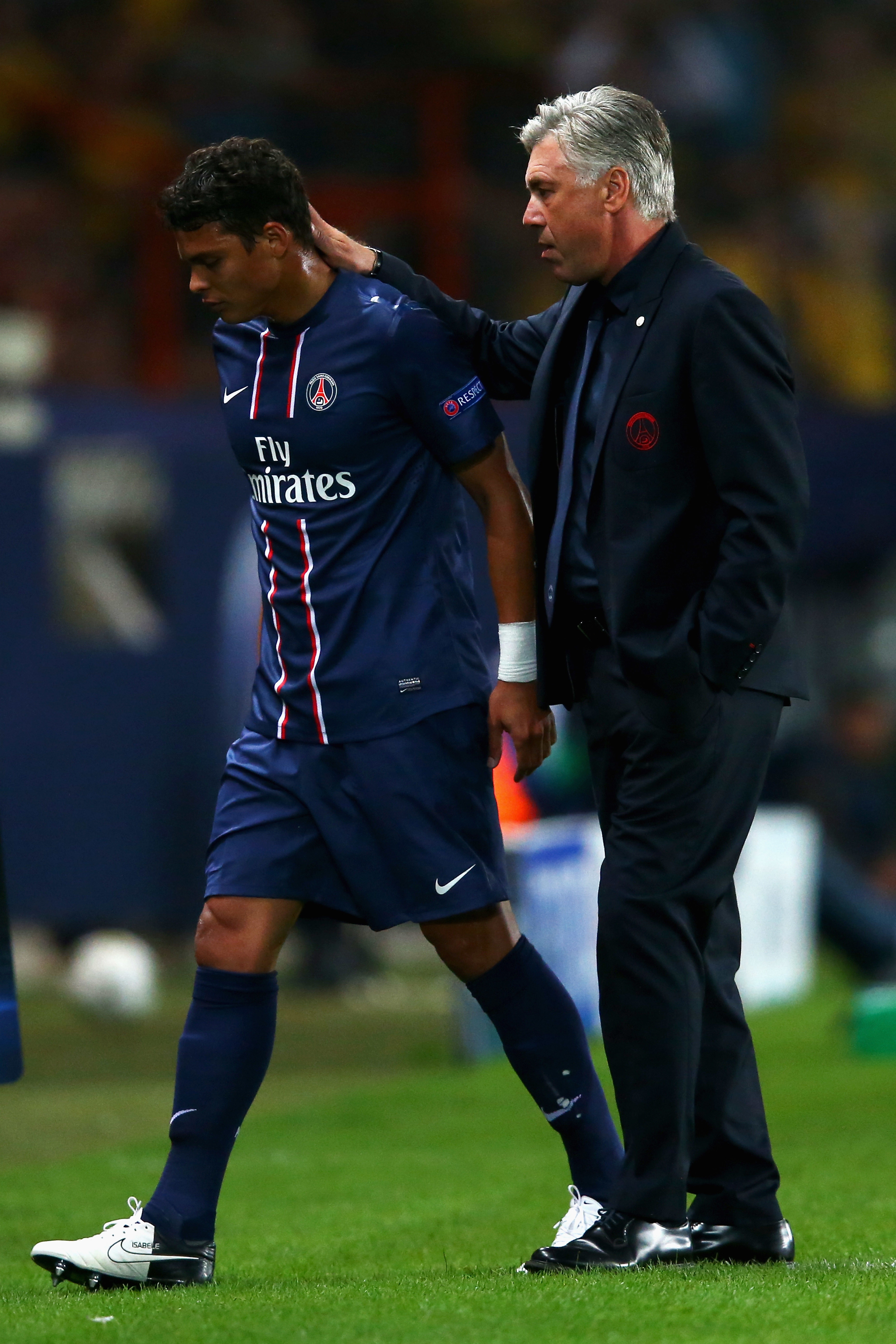 ancelotti thiago silva psg
