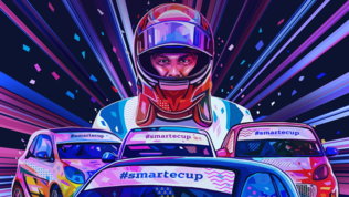 Lo stile di Kaneda per la locandina d'autore della gara di Vallelunga