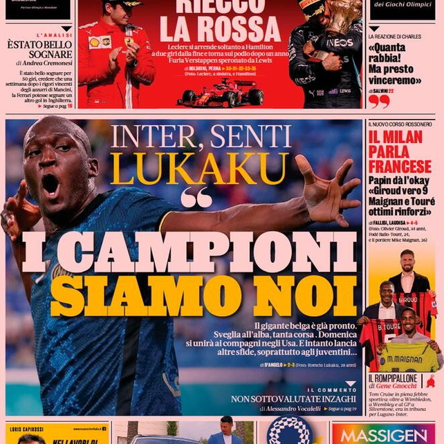 I giornali: 19 luglio