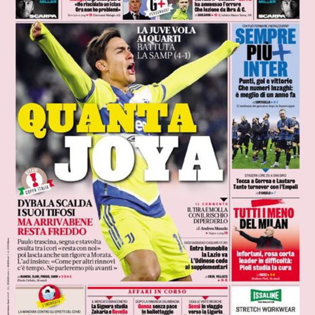 I giornali del 19 gennaio