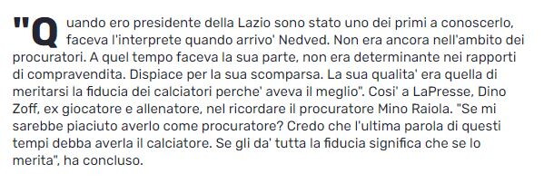 Morte Raiola, i messaggi del mondo dello sport - foto 15