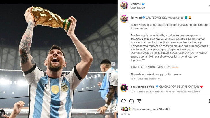 Messi batte CR7 anche su Instagram: suo il post di uno sportivo con pi&ugrave; like