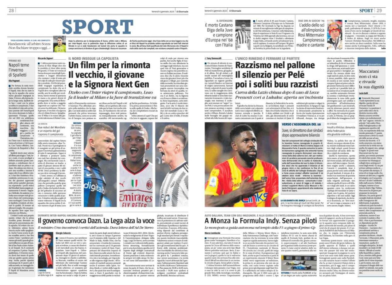 I giornali: 6 gennaio 2023