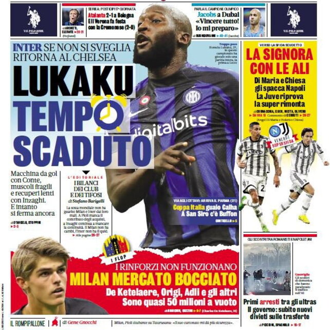 I giornali: marted&igrave; 10 gennaio 2023