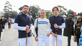 Fiammetta Cicogna con U.S. Polo Assn. al Pitti