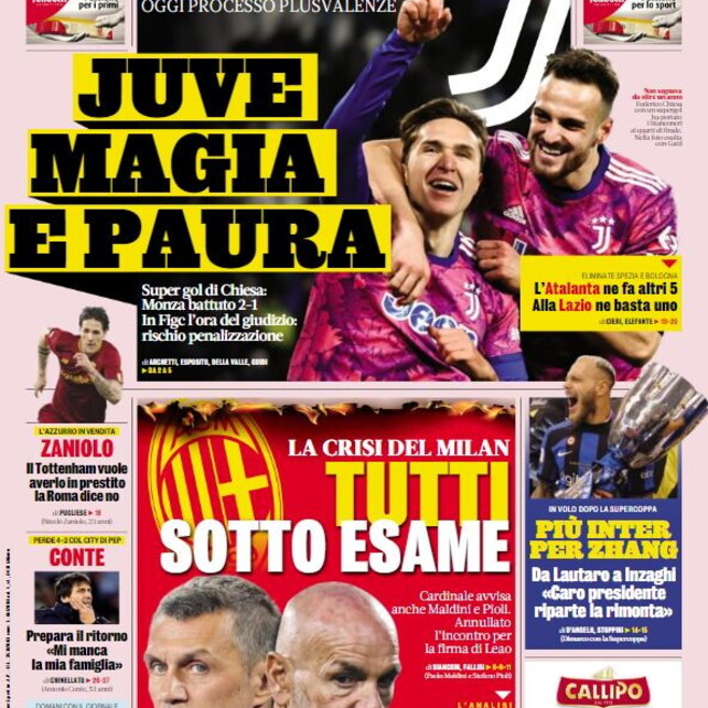 I giornali: 20 gennaio 2023