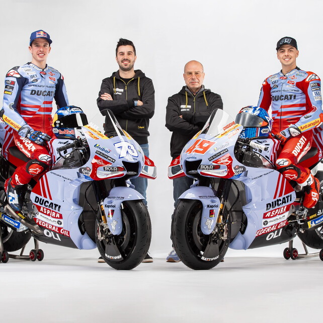 Il team Gresini si svela: due Ducati per Alex Marquez e Di Giannantonio