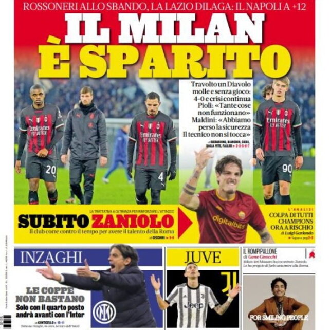 I giornali: 25 gennaio