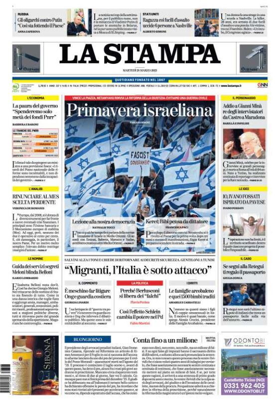 I giornali del 28 marzo 2023 - foto 8