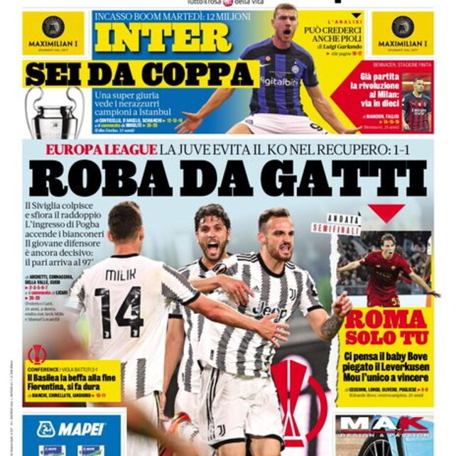 I giornali: venerd&igrave; 12 maggio 2023