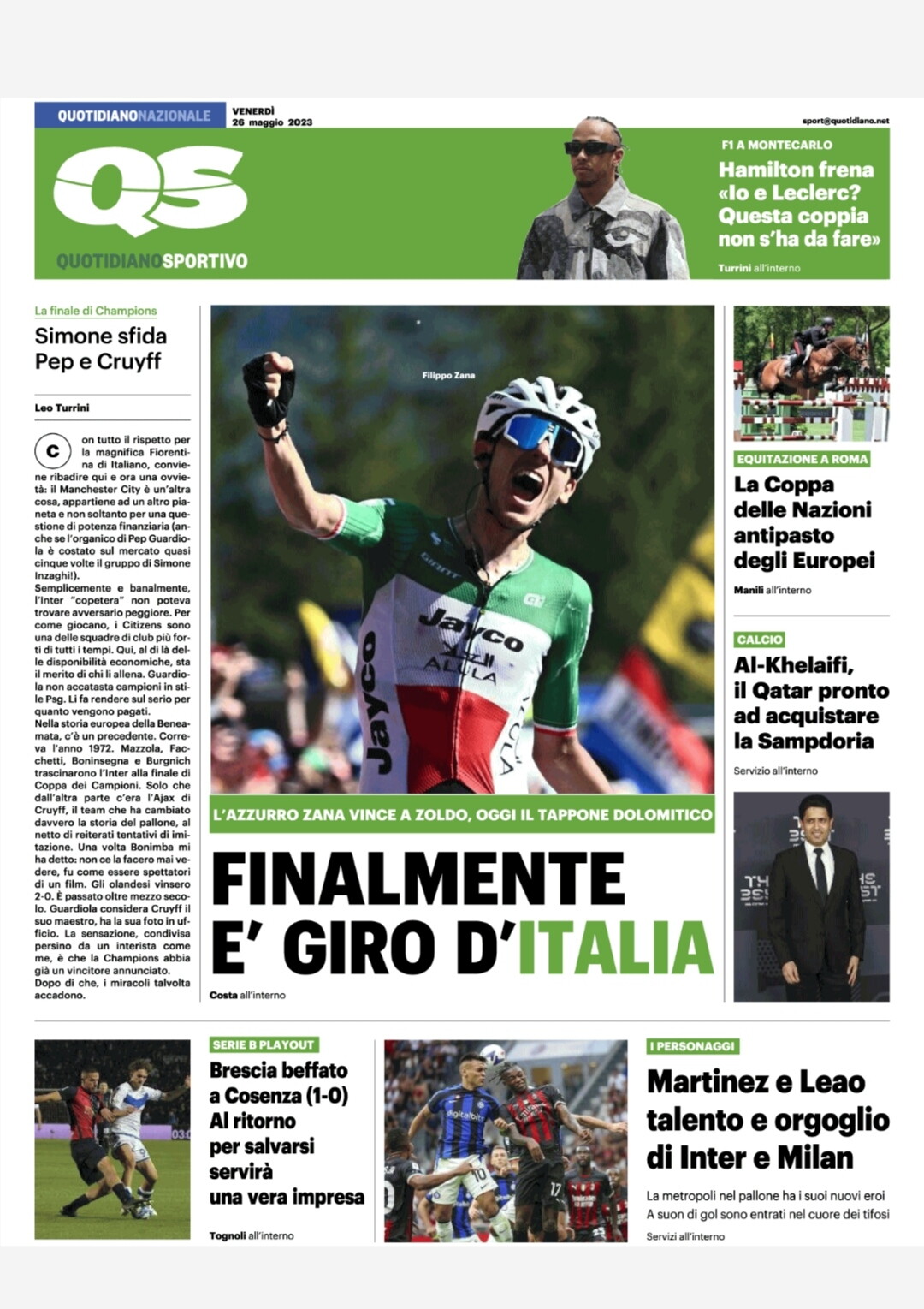 I giornali del 26 maggio 2023 - foto 10