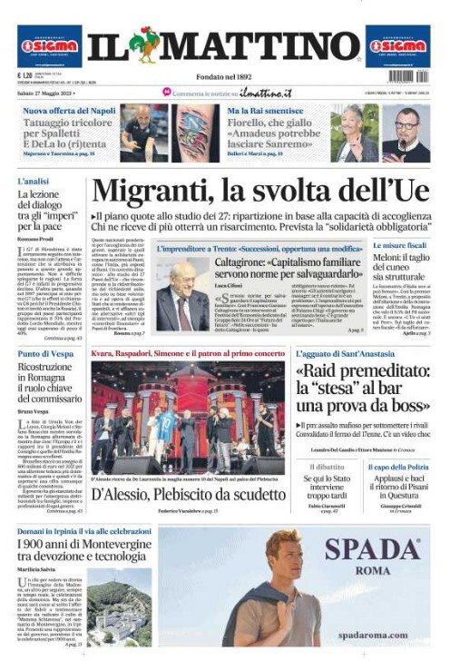 I giornali del 27 maggio 2023 - foto 12