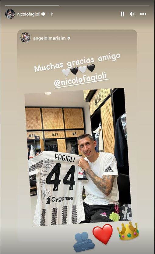 Juventus, Fagioli saluta Di Maria: "Sei stato un esempio" - foto 1