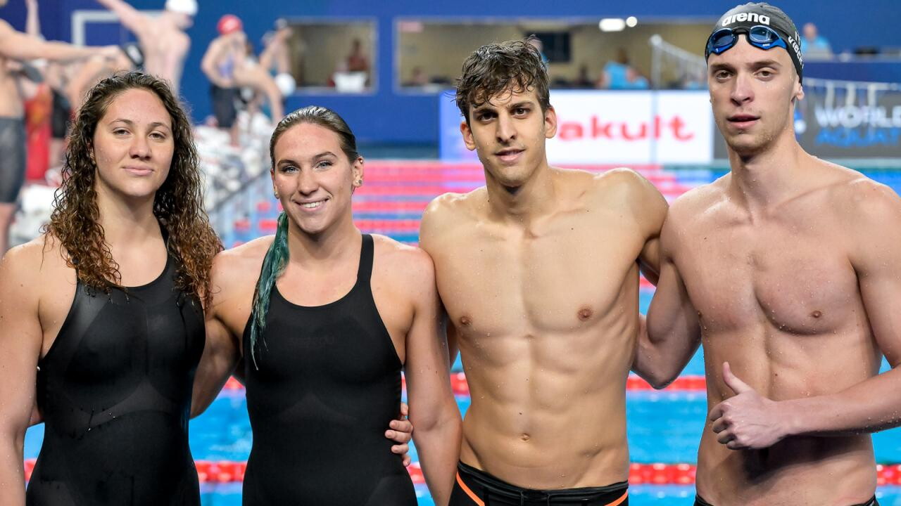 Mondiali di nuoto, la staffetta 4x100 mista mixed centra il pass per le