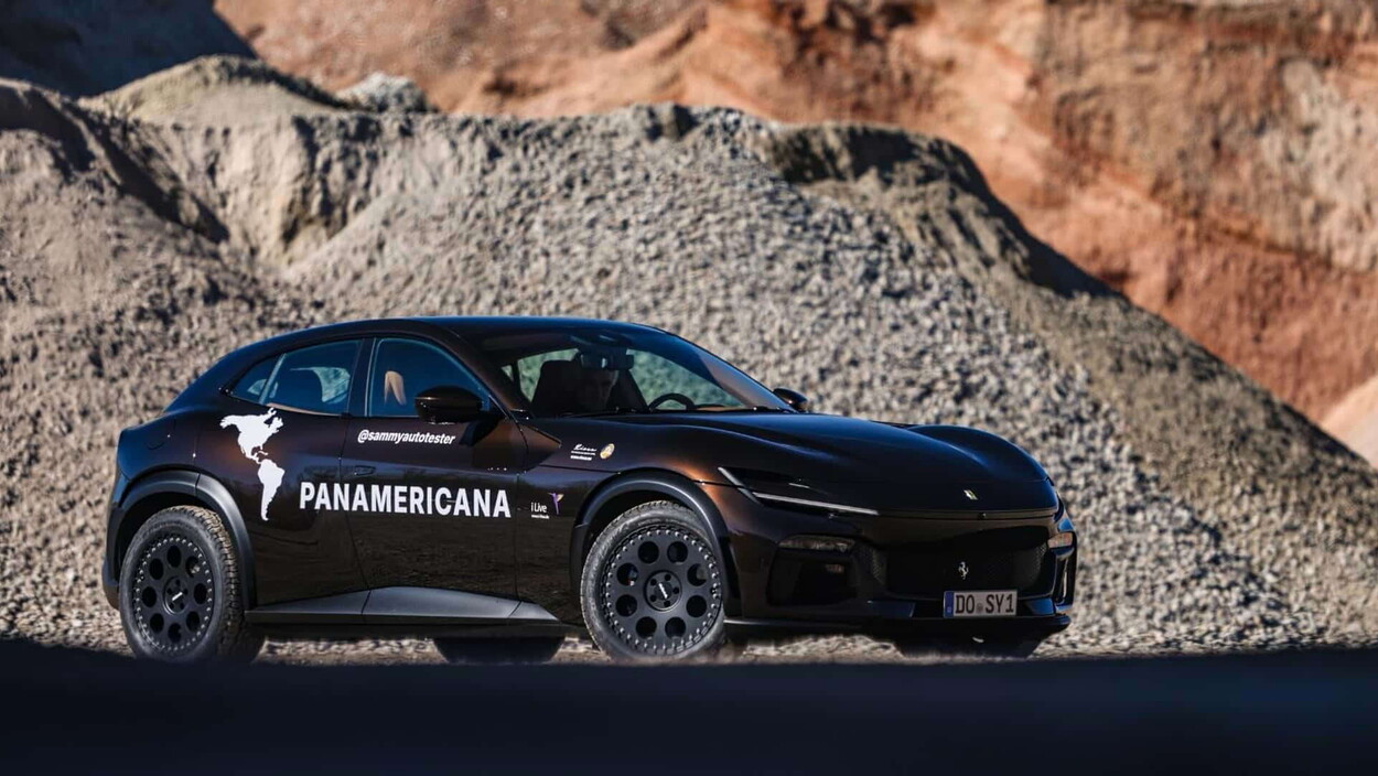 Con una Ferrari Purosangue alla fine del mondo