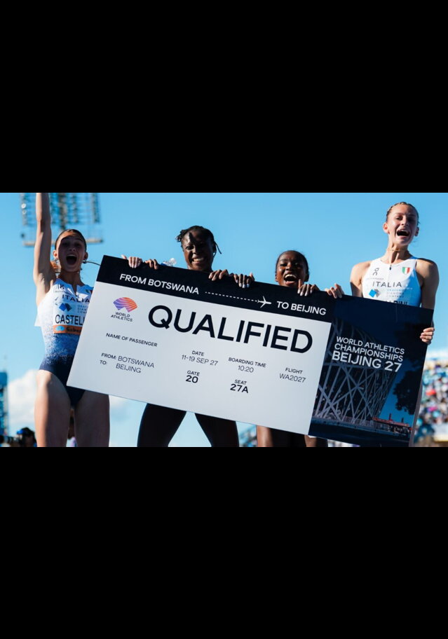 Dosso regala subito alla 4x100 donne il pass per Pechino 2027 nelle World Relays