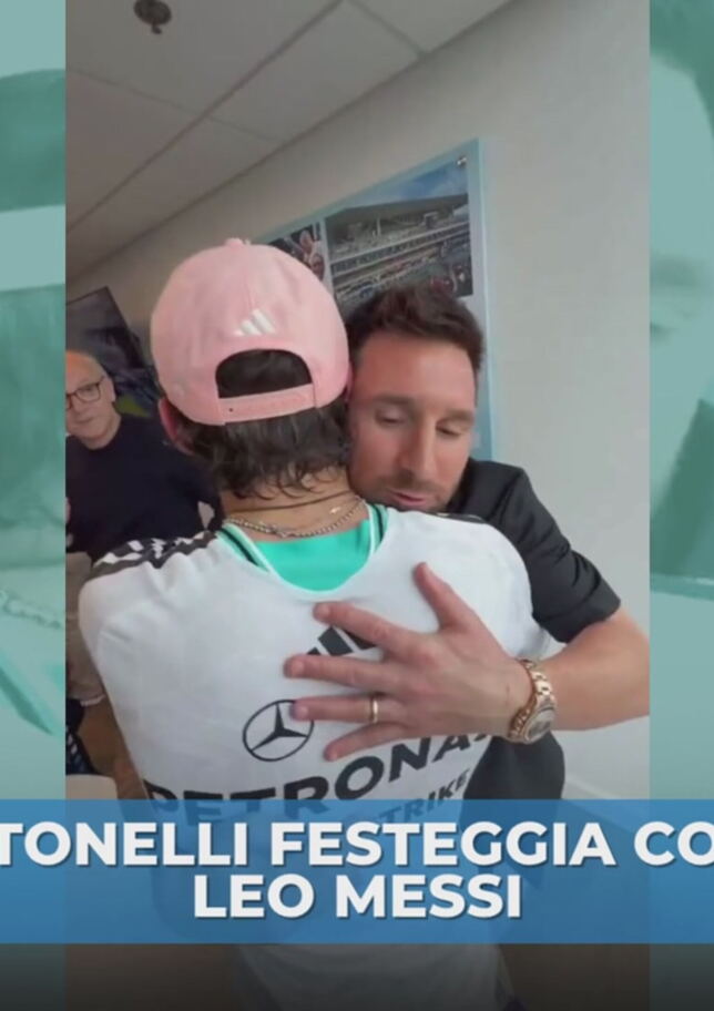 Antonelli festeggiato da Messi