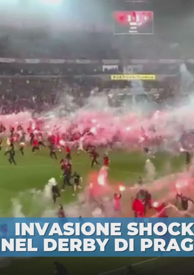 Slavia Praga-Sparta Praga: invasione di massa ed è caos totale