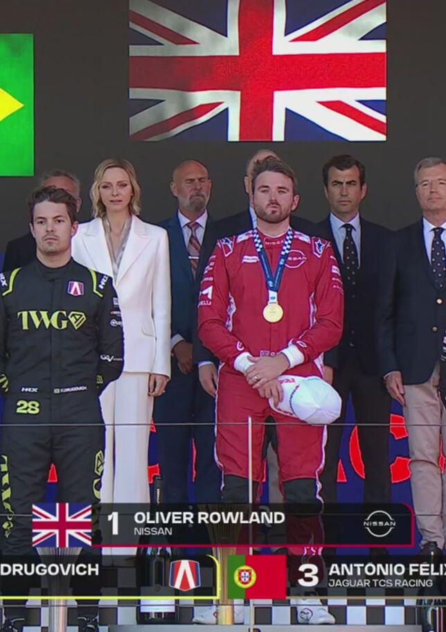 Il podio della Gara 2 di Monaco