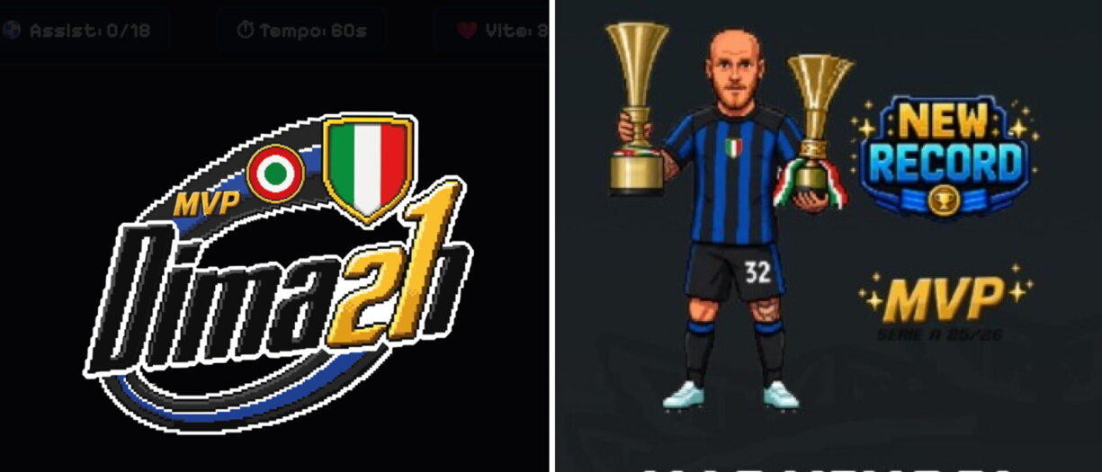 Inter, Dimarco festeggia il record di assist con il lancio di un mini videogioco