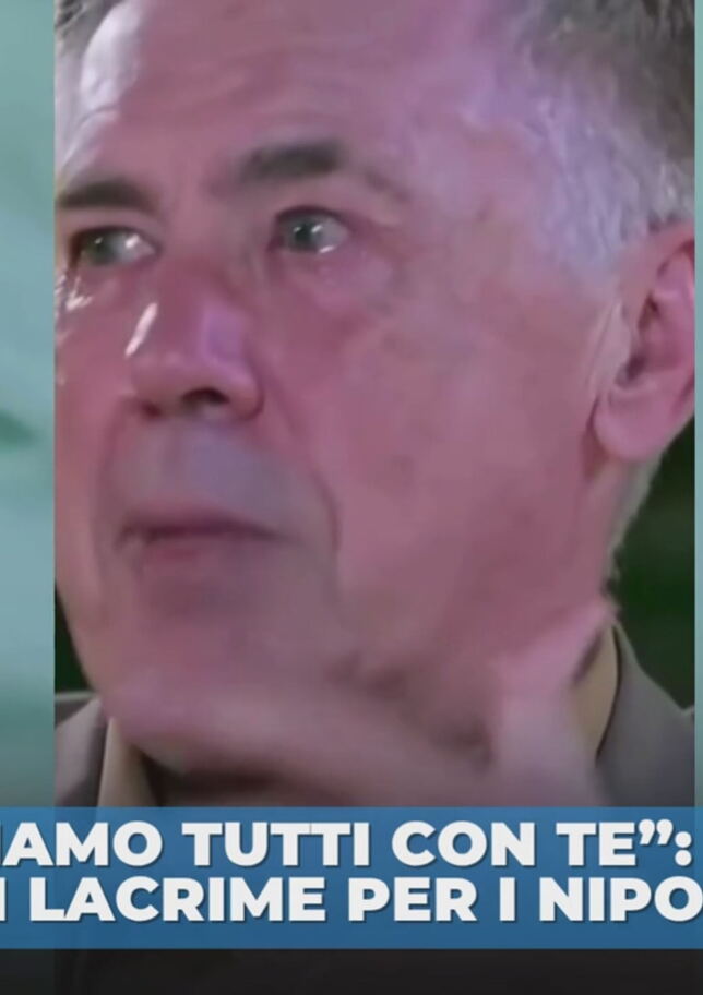 "Nonno siamo tutti con te": Ancelotti in lacrime