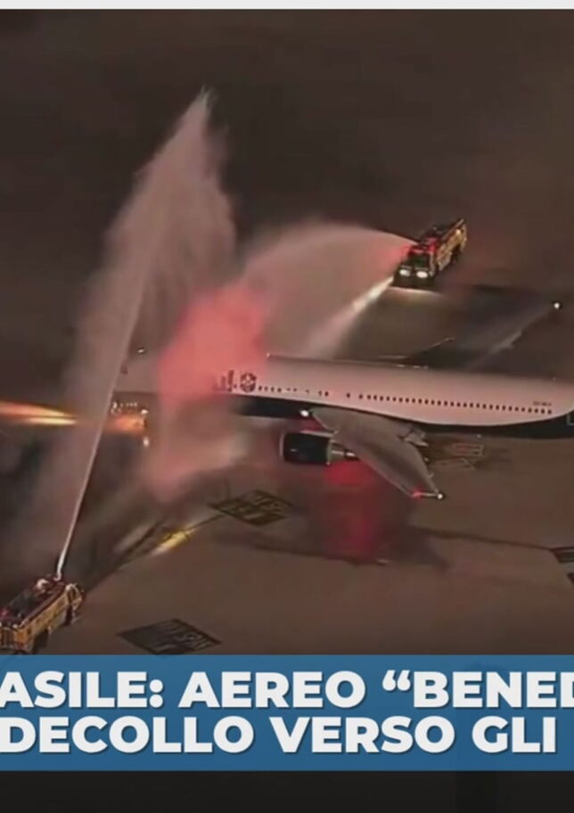 Brasile, aereo benedetto prima di partire per la missione Mondiali