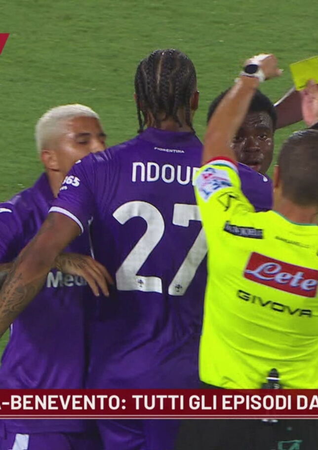 Fiorentina-Benevento, la moviola di De Marco: "Ammonizione Oulai? Non c'è il fallo precedente"