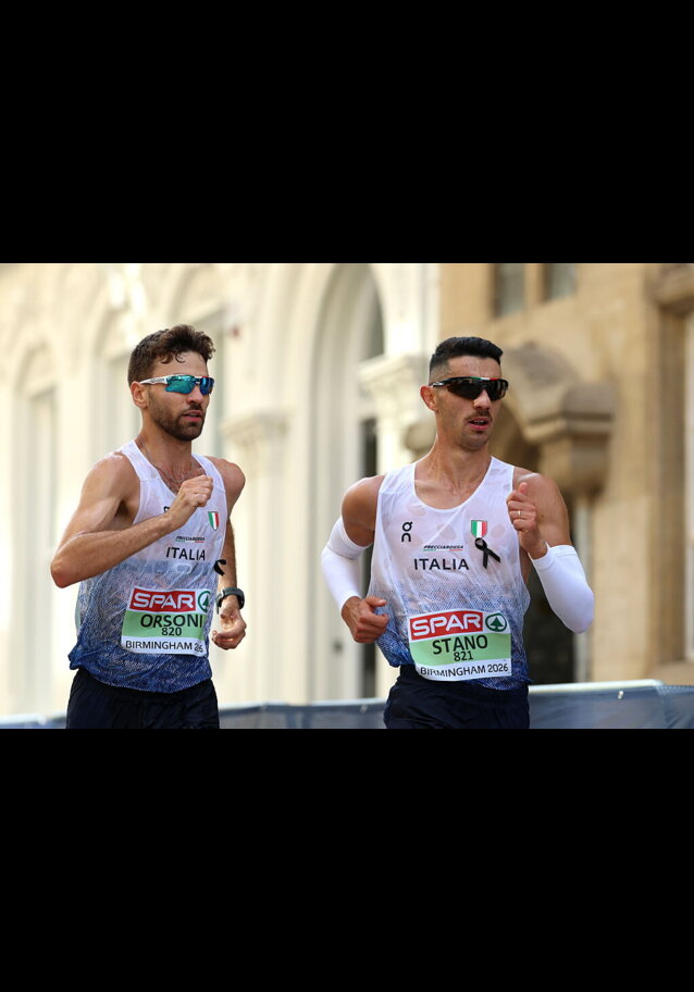 Stano: trionfale oro europeo nella 42,195 km di marcia maschile a Birmingham