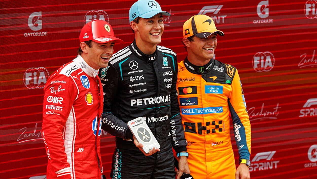 F1 Olanda: gara Sprint a Russell davanti a Leclerc, 4° Antonelli