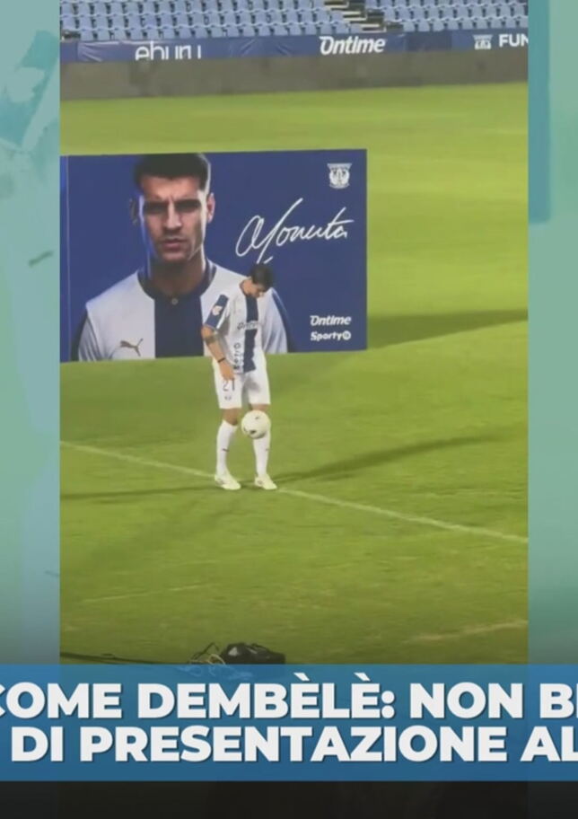 Morata, i palleggi di presentazione sono un disastro