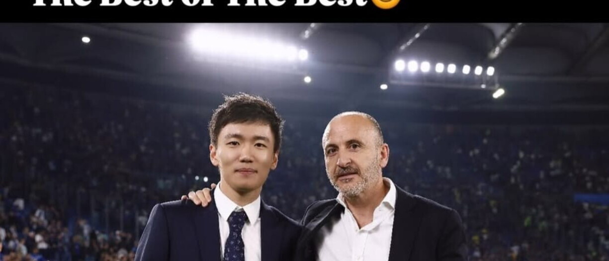 Inter, l'ex presidente Zhang saluta Ausilio sui social