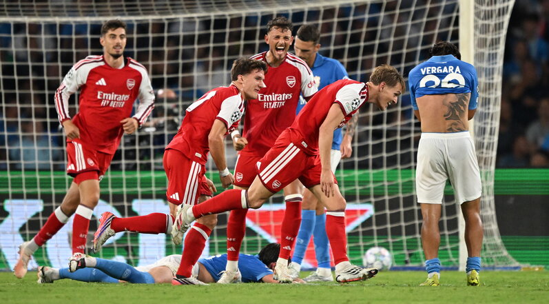 Odegaard regala i tre punti all'Arsenal, terza sconfitta consecutiva per il Napoli di Allegri