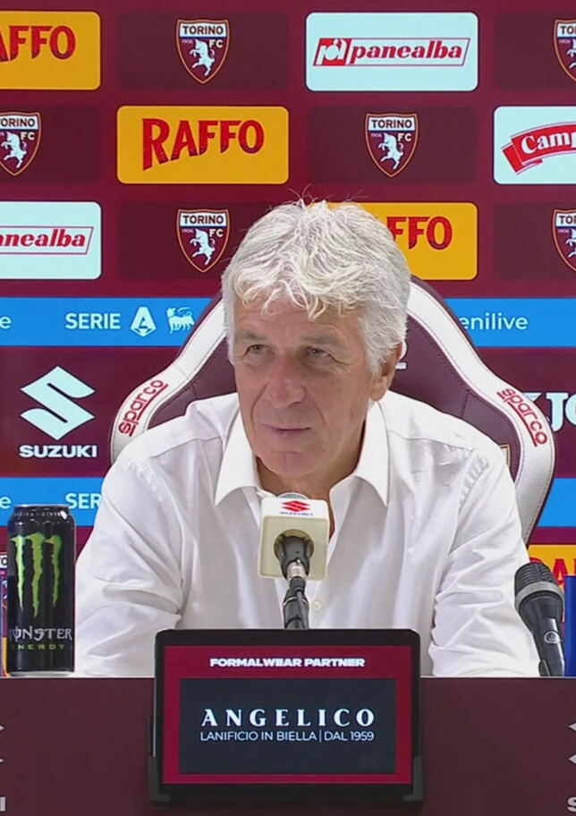 È in sala stampa e l'Inter sta perdendo: Gasperini reagisce così