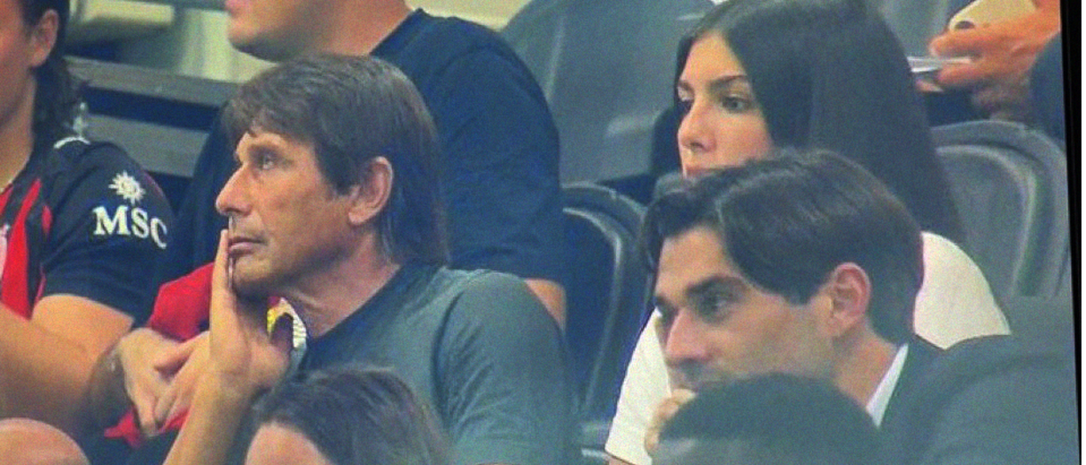 Milan-Benfica, anche Conte sugli spalti a San Siro