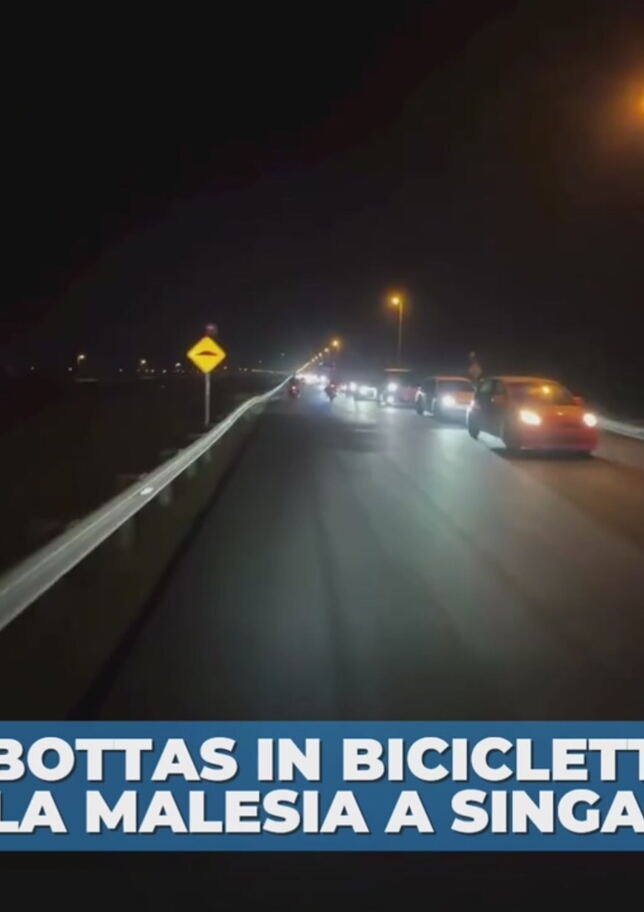 Bottas, dal GP della Malesia a quello di Singapore in bici: la pazza avventura