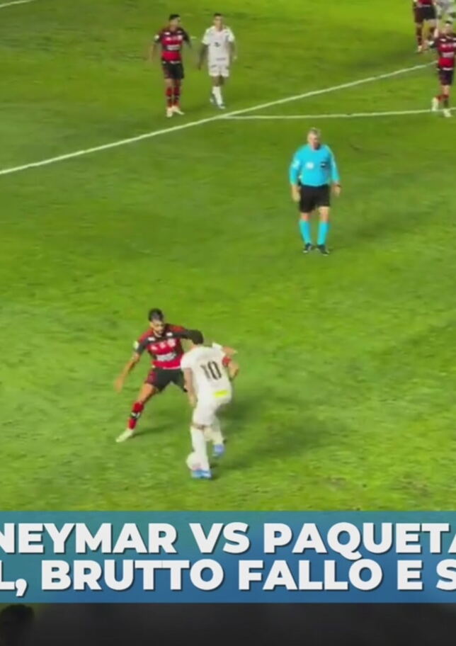 Neymar, tunnel a Paquetá che si vendica: lo falcia ed è scontro