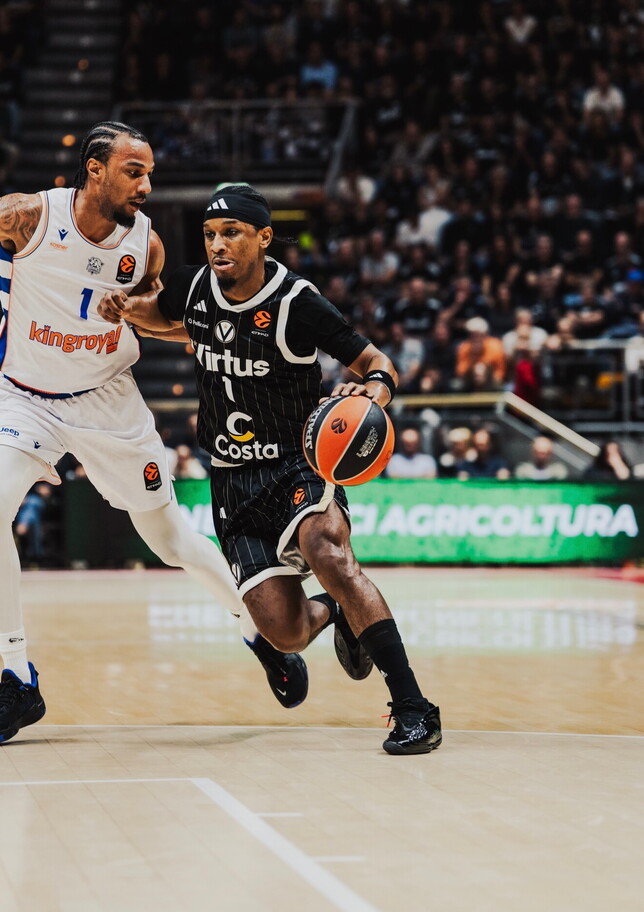 La Virtus vola in Eurolega: prima domina, poi si fa rimontare e alla fine piega il Baskonia