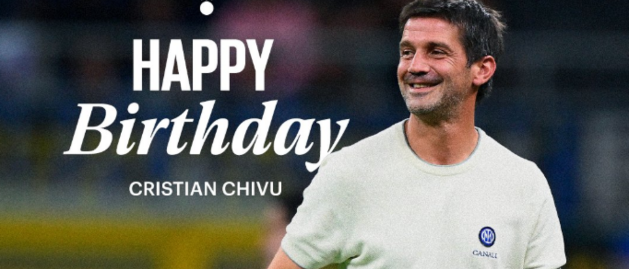 "Buon compleanno mister!", l'Inter fa gli auguri a Chivu: "Dedizione, coraggio, senso di appartenenza"